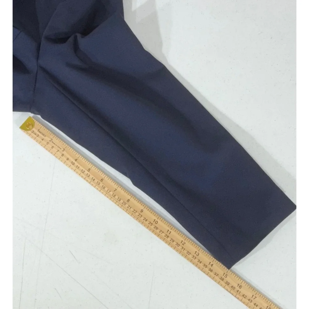 SuitShop Blazer 46S Navy Blue Slim Fit Stretch Two-Button Suit Jacket READ